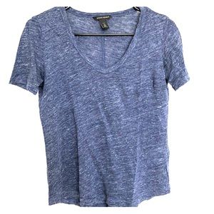 Heather blue v-neck